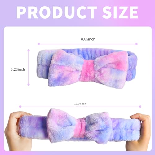 Microfiber Face Wash Headband 2Pcs Soft Bow Skincare Spa Headband