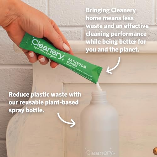 Cleanery Bathroom Cleaner Powder Concentrate Refills, Tea Tree & Mint, 4 Pack