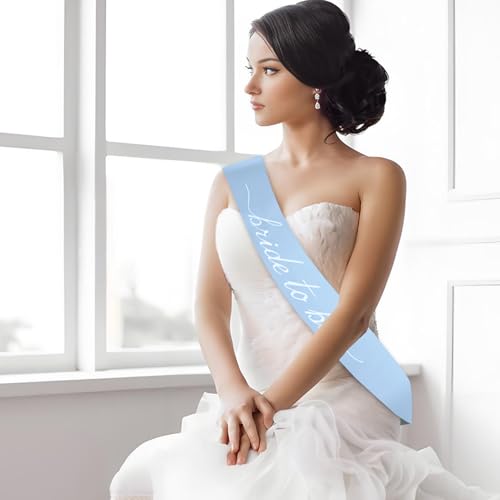 Blue Bride to Be Sash - Soft Satin Bachelorette Accessory