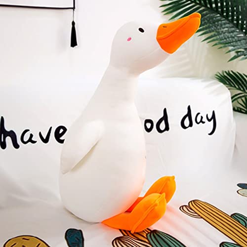OUKEYI Large White Swan Stuffed Animal 25.6-Inch Soft Plush Pillow