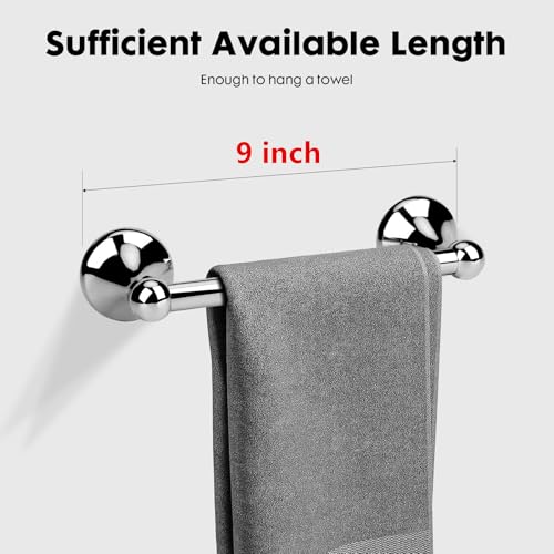 Polished Chrome Hand Towel Bar - Durable Bathroom Holder