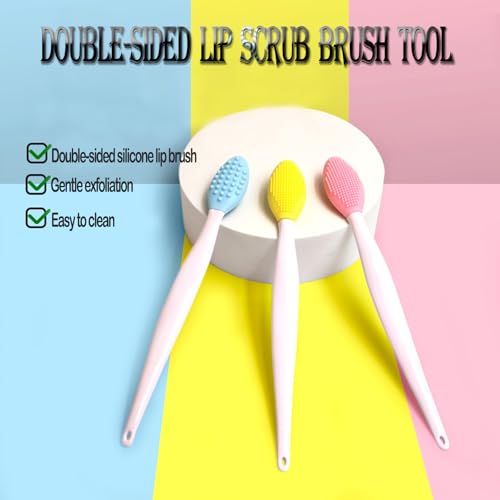 ZIOYCKL 6-Pack Double-Sided Silicone Lip Scrub Brushes for Gentle Exfoliation