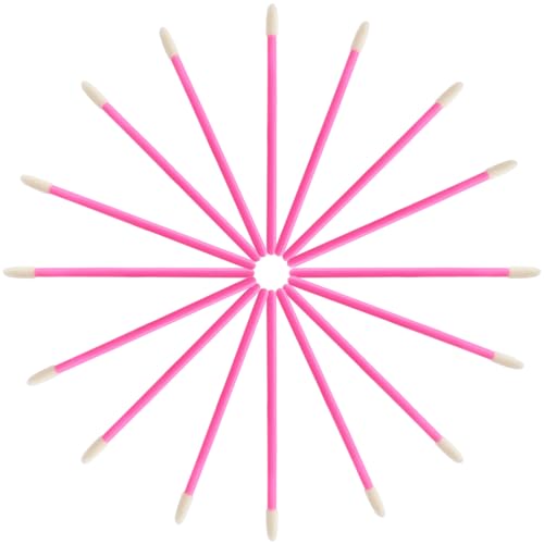 Disposable Lip Wands Applicator 100 Pcs Rose Red Lipstick Brushes