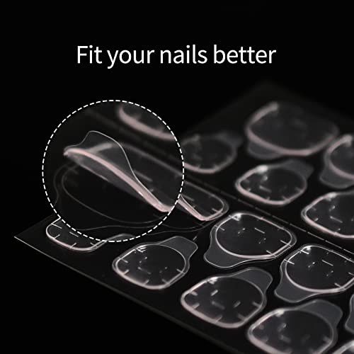 Coolnail 480pcs Jelly Nail Glue Stickers - Waterproof Double-Sided Adhesive Tabs