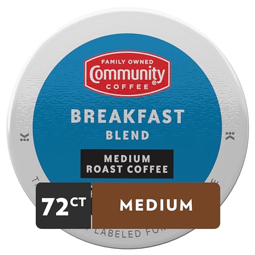 Community Coffee Breakfast Blend Medium Roast K-Cup Pods, 72 Count