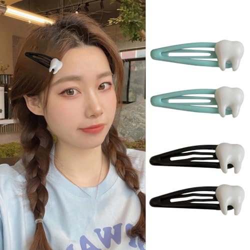 Tooth Shape Hair Clip Resin Y2K Hairpin Barrette for Girls