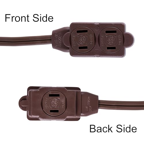 GE 3-Outlet Extension Cord, 15 Ft Brown Power Strip