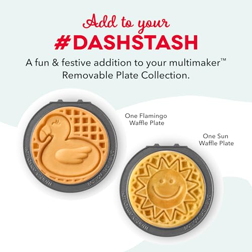 Dash MultiMaker Mini Waffle Plate Set - Flamingo & Sun 2-Pack