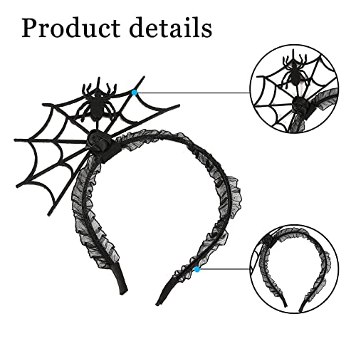 Black Spider Headband for Halloween Costume and Party Accessories