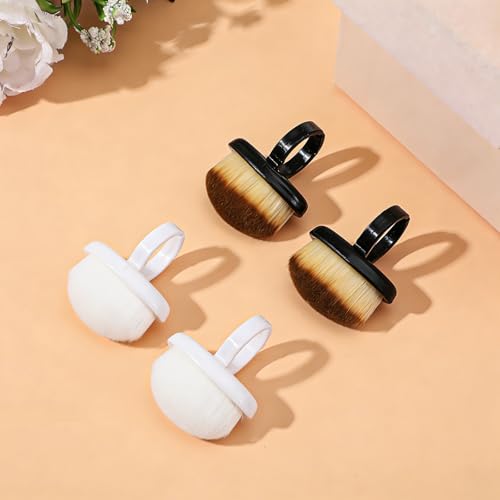 Nail Dust Cleaning Brush Ring 4-Pack - Soft Manicure Scrubber