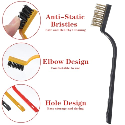 9 Pack Mini Nylon Cleaning Brushes - Non-Scratch Kitchen Tool