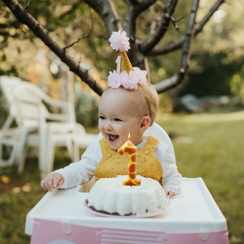 Giraffe Number 1 Birthday Candle - 3.54 Inch Cake Topper