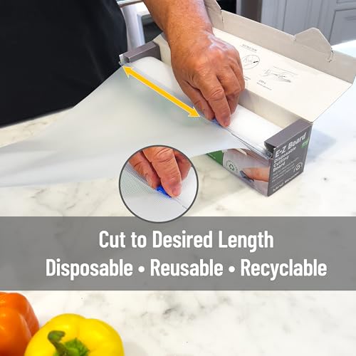 Mind Reader E-Z Board Disposable Plastic Cutting Board Roll, 20 Sq Ft, 1 Pack