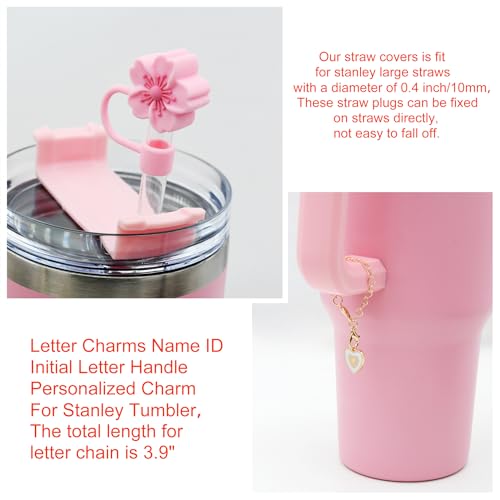 Cherry Blossom Straw Cover Caps for Stanley Cup - 2 Pack
