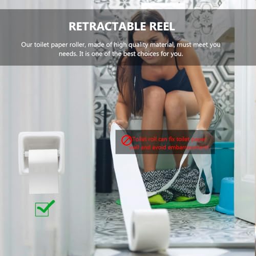 Universal Plastic Toilet Paper Holder Roller Replacement, Spring Loaded Rod