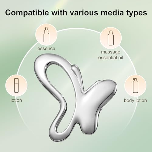 HUGJOG Metal Gua Sha Facial Tool - Butterfly Face Massager for Jawline