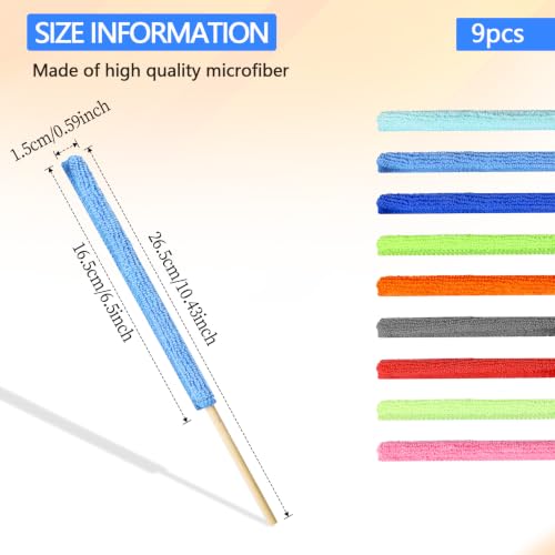 9-Piece Microfiber Crevice Cleaning Brush Set for Air Vents & Blinds