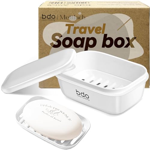 Leakproof Travel Soap Case with Drainage Layer - Portable Soap Holder