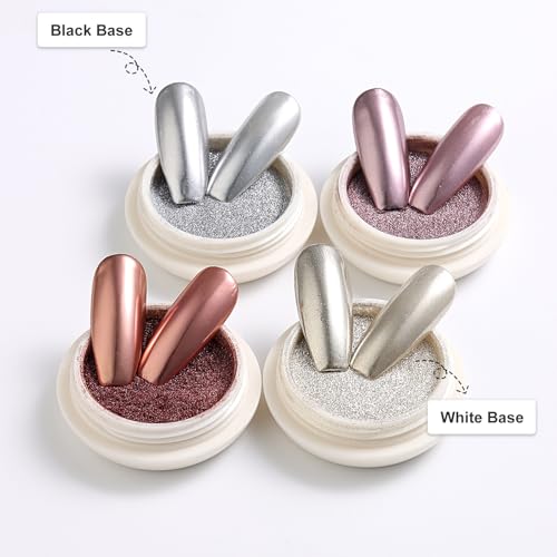 SUTOKAKA Chrome Nail Powder Set Metallic Mirror Effect Nail Pigment