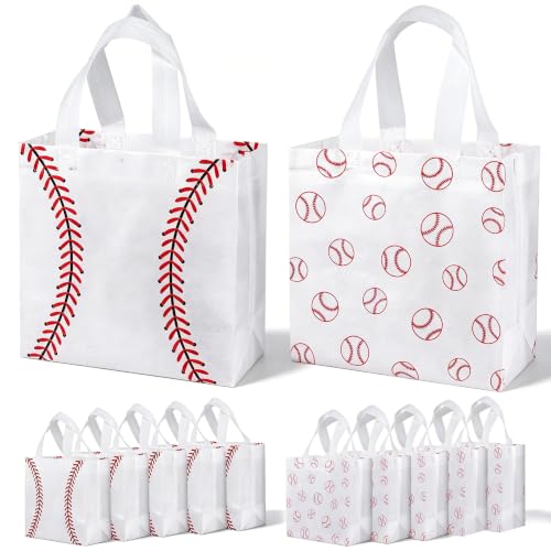 Soarvita 12 Pack Baseball Goodie Bags - Reusable Party Favor Bags