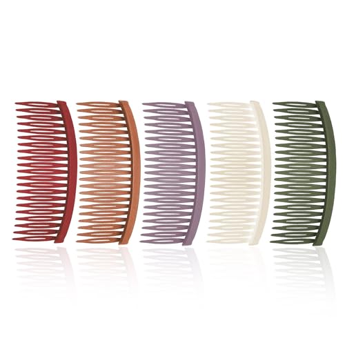 SKYPIA French Side Hair Combs Set - Secure Grip Styling Tools for Updos (5-Pack)