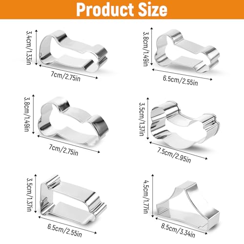 6-Piece Stainless Steel Cookie Cutters for Date Night Baking