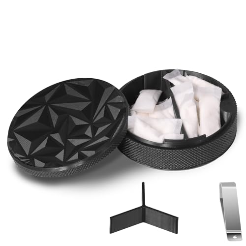 Nicotine Pouch Container with Magnetic Lid - Light Refracting