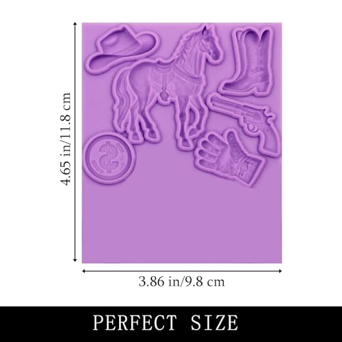 Western Cowboy Silicone Mold for Cake Decoration & Crafts