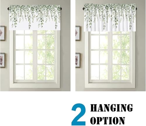 Sage Green Rod Pocket Window Valance - 42"W x 12"L (Pack of 1)