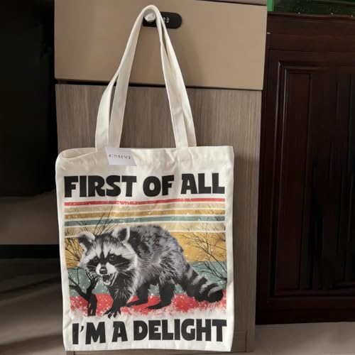 Funny Raccoon and Frog Tote Bag, Multicolor081 Western Reusable Grocery Bag