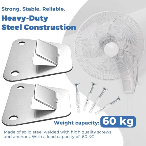 Universal Heavy Duty Wall Fan Mounting Bracket - Solid Steel