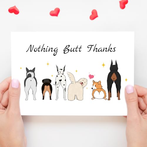 Funny Dog Butts Thank You Card for Veterinarians & Groomers