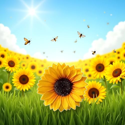 ZLmoue Yellow Sunflower Hair Clips 2-Pack Flower Barrettes