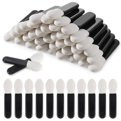 Salbsever 50 Pack Double-Sided Eyeshadow Sponge Applicators, Portable Mini Makeup Brushes