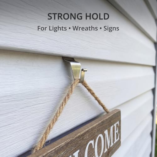 Kingrol 30 Pack Vinyl Siding Hooks - No Drill Heavy Duty Clips for Outdoor Decor