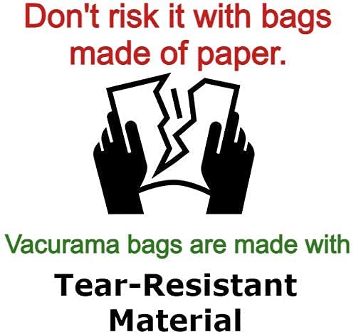 Vacurama Premium Central Vacuum Bags Compatible for CycloVac TDSAC93C, MVac TDSAC93M & the Solution 800 Central Vac Systems. High Efficiency, Tear-Resistant, 3-Notch Opening, 5 Gallon. (3 Bags)