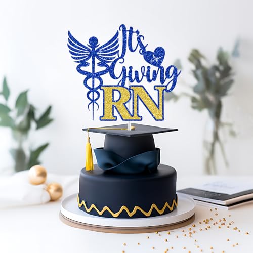 It's Giving RN Cake Topper - Graduation Decor for Nursing School 2025