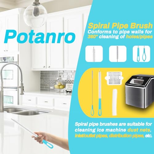 Potanro 14-Piece Ice Maker Cleaner Brush Set for Deep Cleaning