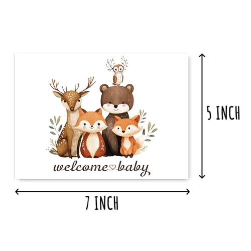 Welcome Baby Animals Card - New Baby Shower Greeting Card for New Mom
