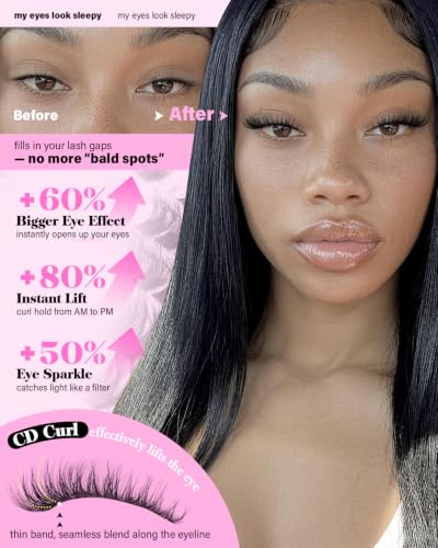 Wispy Lash Clusters Fluffy Eyelash Extensions 8-14mm CD Curl