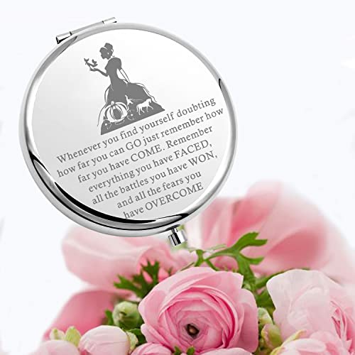 Compact Makeup Mirror - Inspirational Fairy Tale Design, 2.55-Inch
