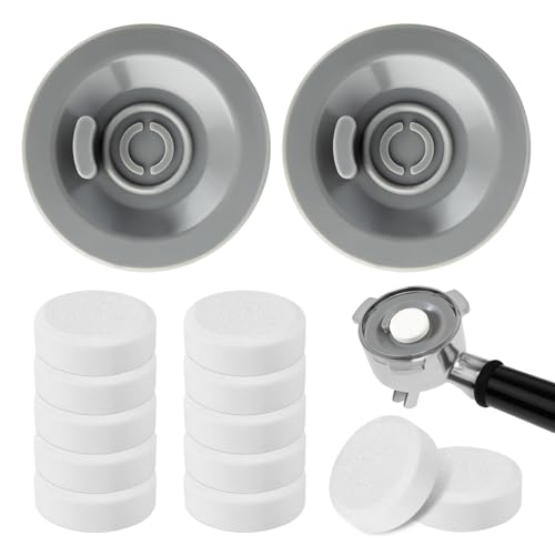 14-Pack Breville Espresso Cleaning Tablets & 2 Silicone Backflush Discs - White
