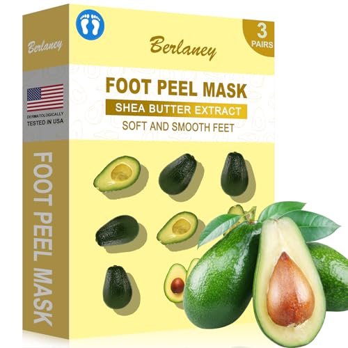 Berlaney Foot Peeling Mask 3 Pairs - Exfoliating Dead Skin Remover