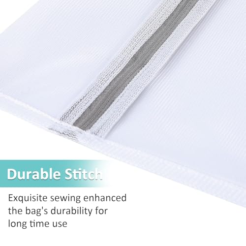 Durable Mesh Laundry Bags with Zipper - 4 Multi-Size Organizers