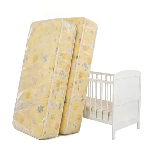 Klmnop Clear Crib Mattress Storage Bag - 2 Pack with Zipper, Waterproof & Tear-Resistant
