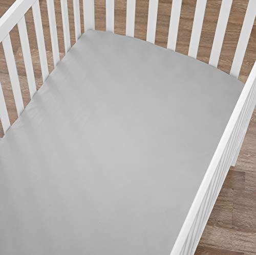 Cotton Fitted Crib Sheet 52x28" Ash Gray - 1 Pack