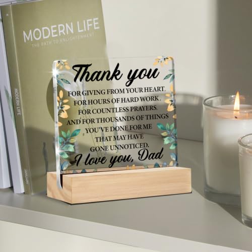 Dad Appreciation Acrylic Sign - Meaningful Keepsake Gift