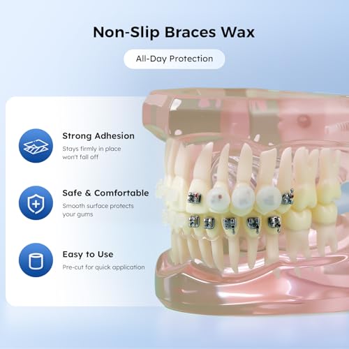 JMU Orthodontic Braces Wax 6 Pack - Unscented Moldable Dental Wax