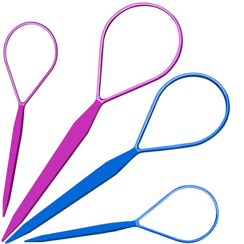 Teenitor French Braid Hair Styling Tool Set - 4Pcs Pony Tail Accessories