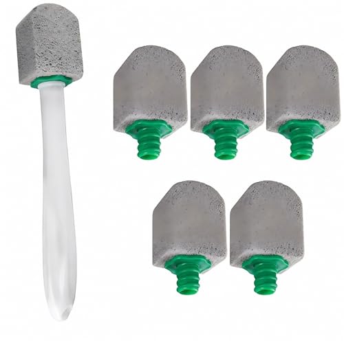 Toilet Pumice Stone Brush Set with Handle & 5 Replaceable Heads